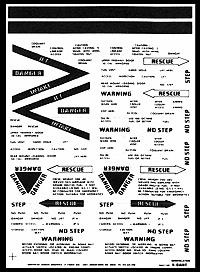 Technikhinweise (englisch) schwarze Schrift 1:8