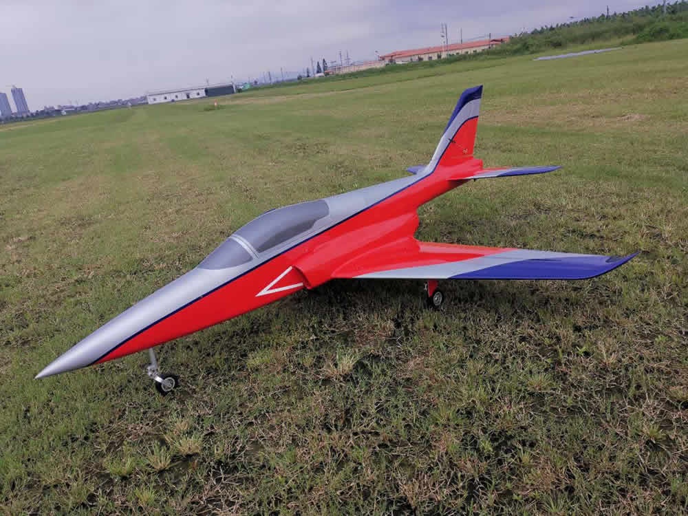 TopRC Sport Trainer Jet Intro rot/silber/blau 110"