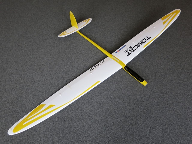 RCRCM Tomcat Evo Elektro 2.5m CFK Weiss/Gelb mit Schutztaschen