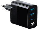 3-Port USB-Netzteil, 30W, USB-C & 2 x Typ A, Display, PD