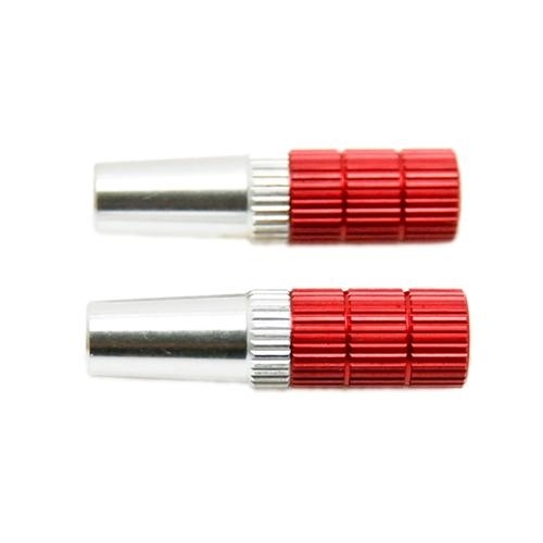 Knüppelgriffe V4, silber/rot, M3, 40 mm