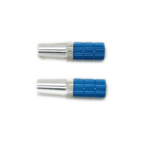 Knüppelgriffe V4 , silber/blau, M4, 40 mm