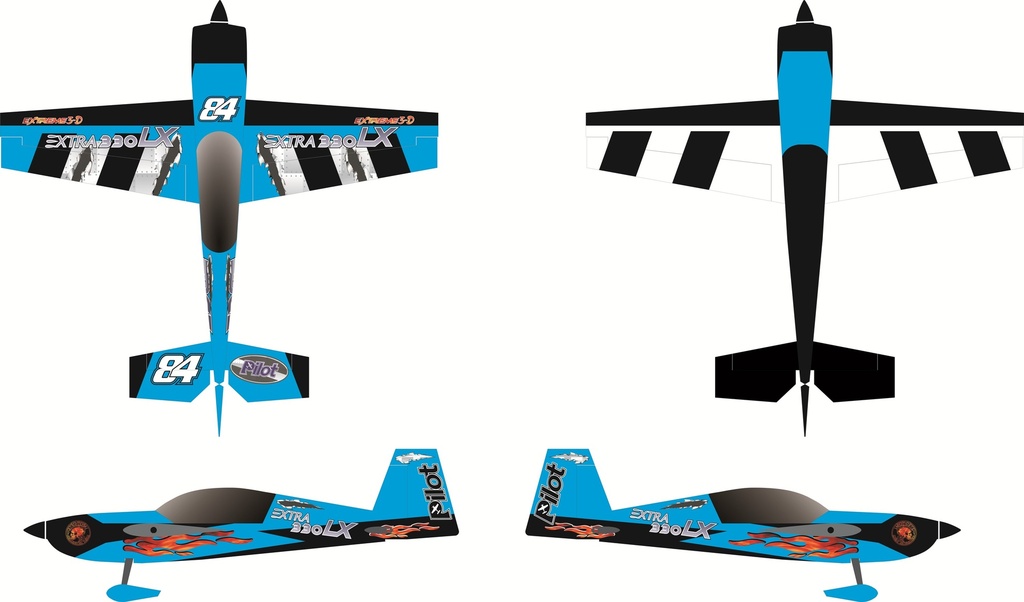 Pilot RC Extra330LX blau-schwarz-weiß 107 (04)