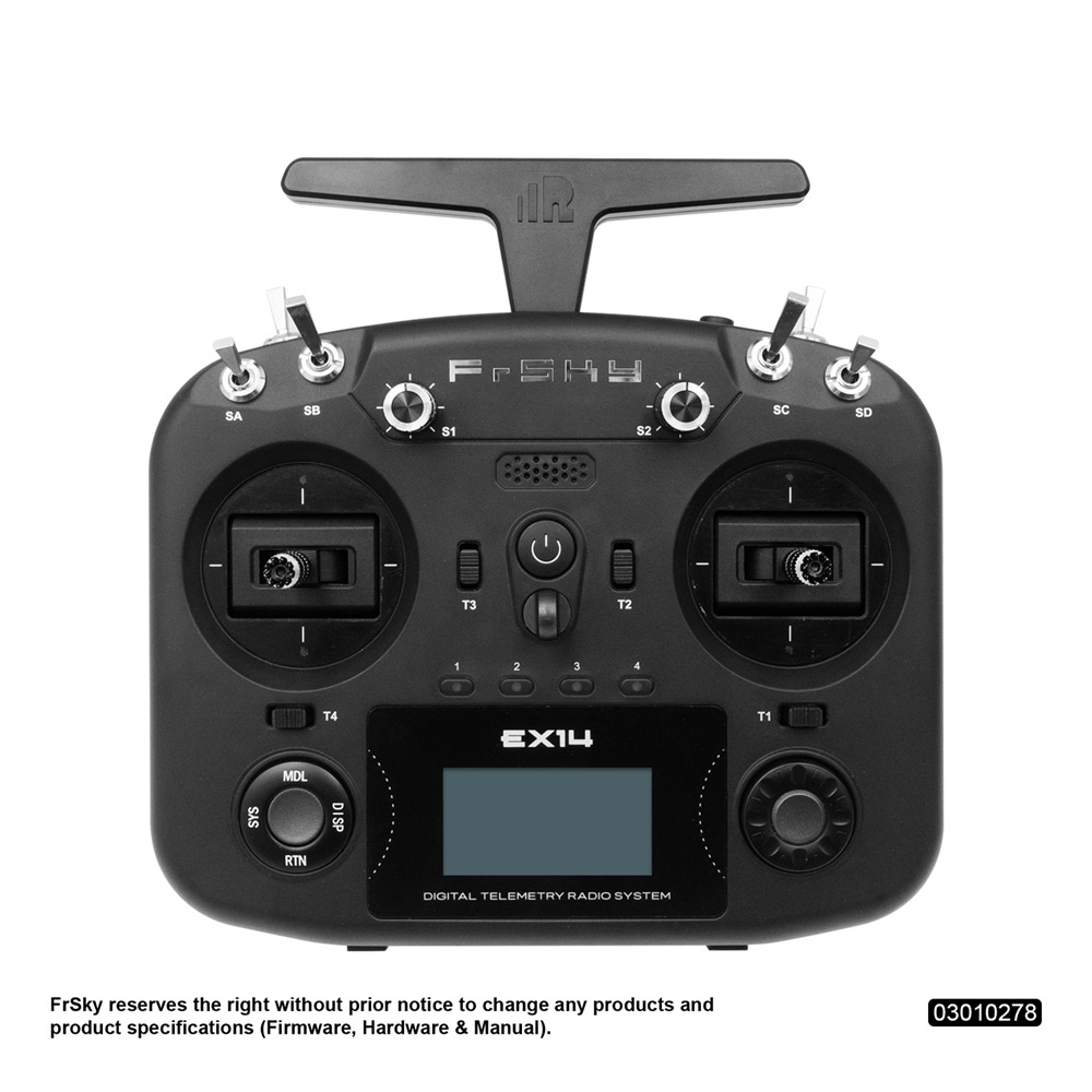 [2216.500] ECOS EX14 FrSky Senderset 2,4Ghz schwarz