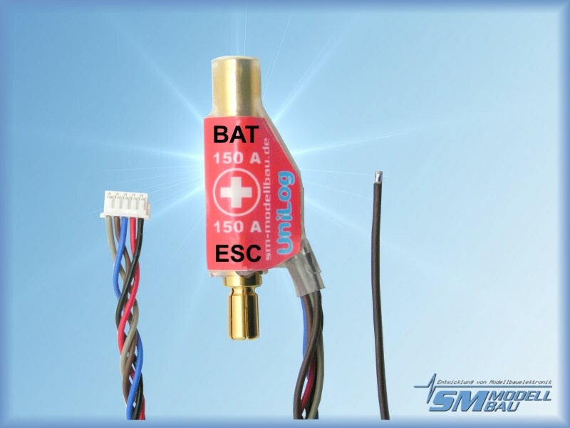 UniLog Stromsensor 150 A, 5,5 mm Goldstecker für Akkus