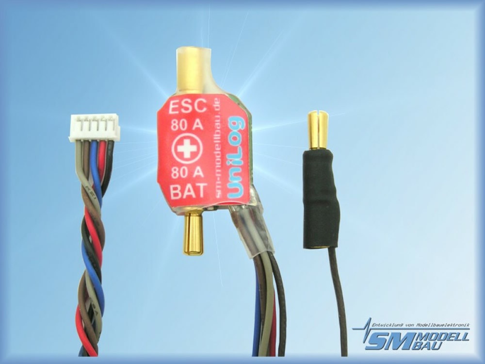 UniLog Stromsensor 80 A, 3,5 mm Goldstecker für Akkus