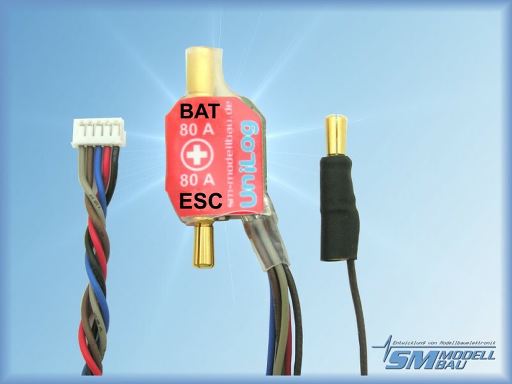 UniLog Stromsensor 80 A, 3,5 mm Goldstecker für Akkus