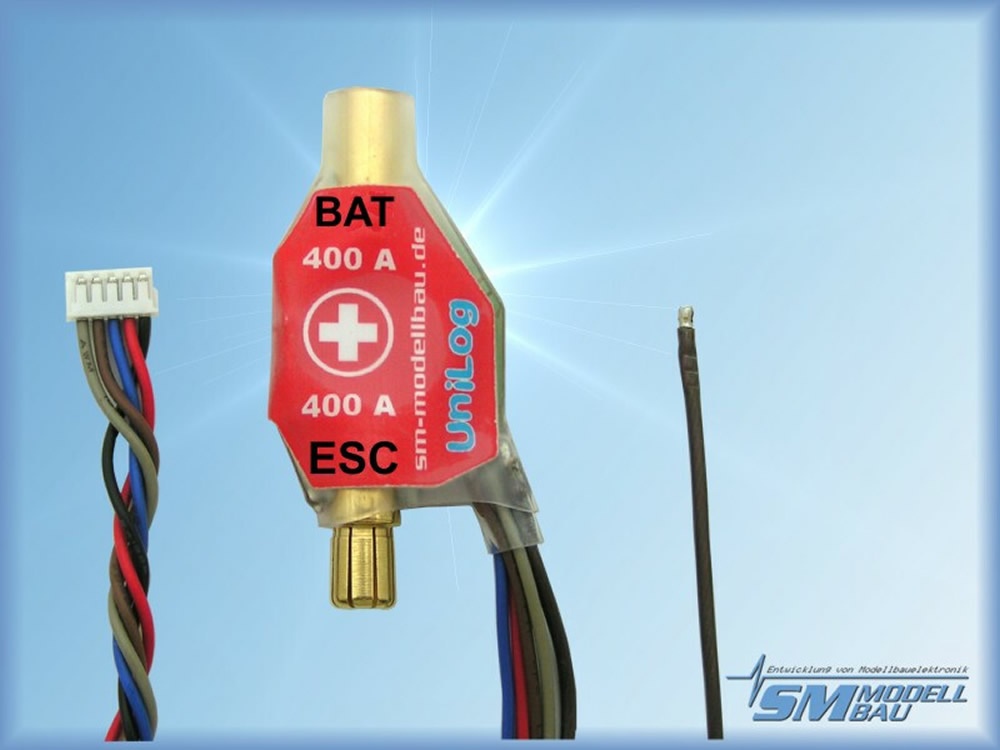 UniLog Stromsensor 400 A, 6 mm LMT Goldstecker für Akkus