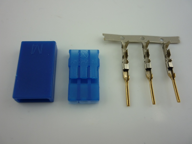 JR Servo-Stecker / male-Pin, Blue-Line