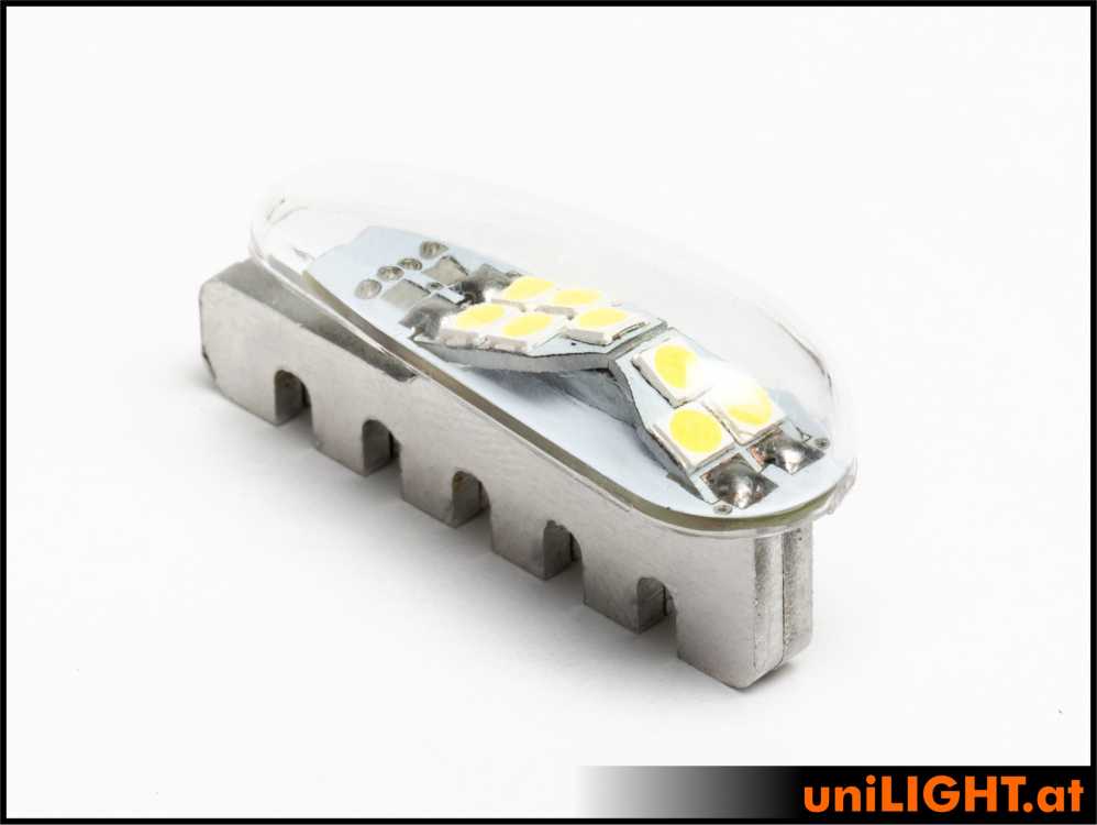 Unilight 12mm PRO Blitzlicht, 15Wx2, KURZ Weiss