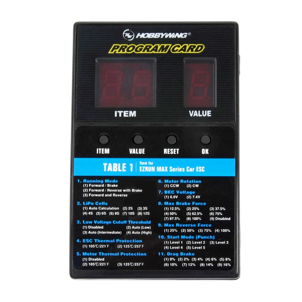 Hobbywing LED Programmierbox Xerun, FlyFun, Ezrun, Platinum