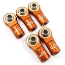 Aluminium M3 Kugelköpfe orange (5 Stück)