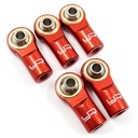 Aluminium M3 Kugelköpfe rot (5 Stück)
