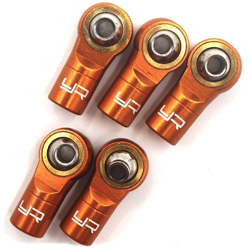 Aluminium M3 Kugelköpfe Linksgewinde orange (5 Stück)