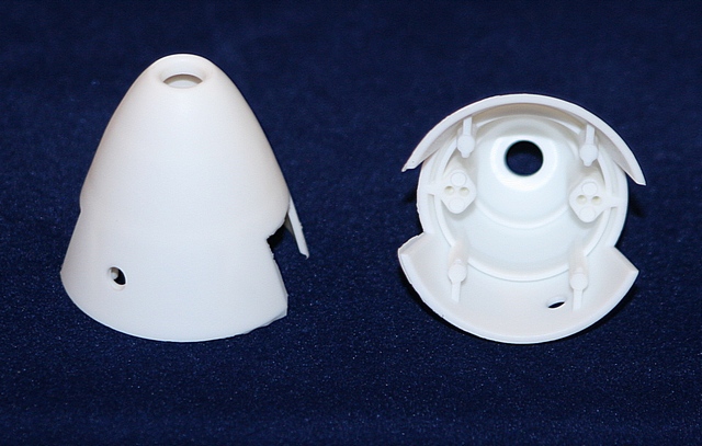 Turbo-Leichtspinner-Kappe weiß (34,5mm)