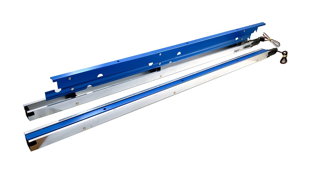 HEPF Elektrische Störklappen 440mm (Paar) 7,4V blau eloxiert