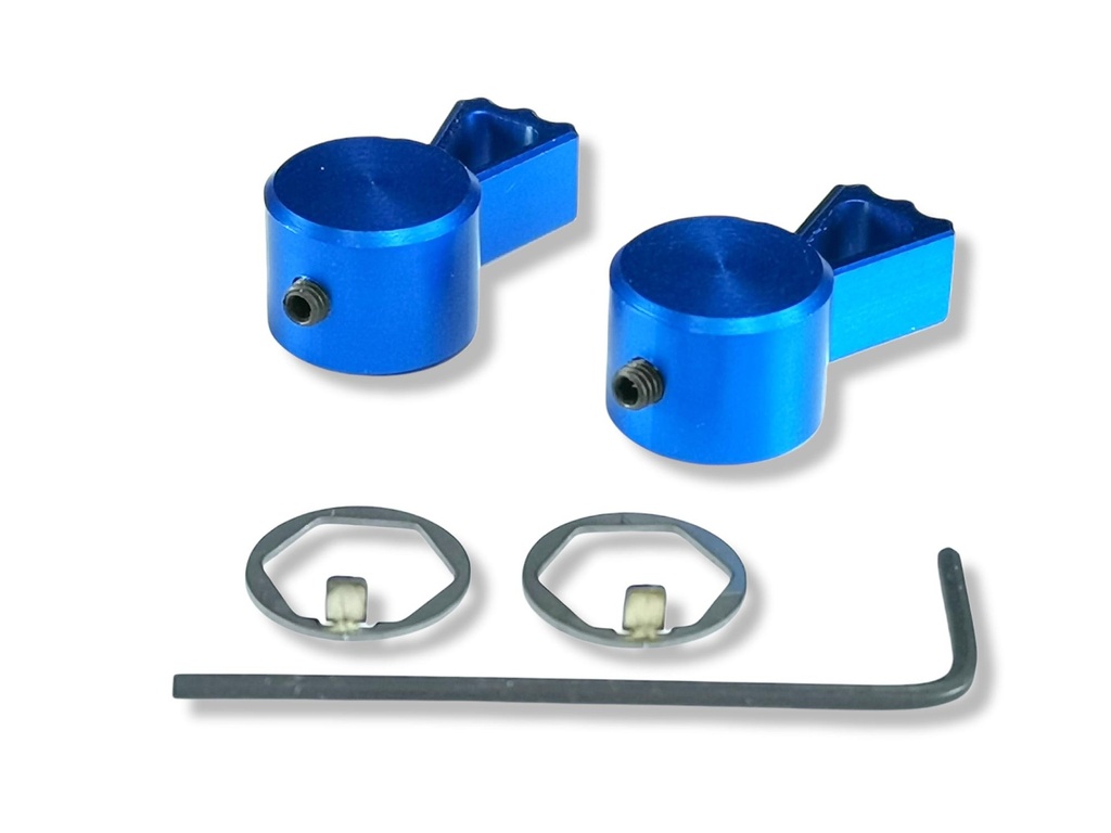 Alu Drehgeberset Blau für seitliche Potis passend zur DS12