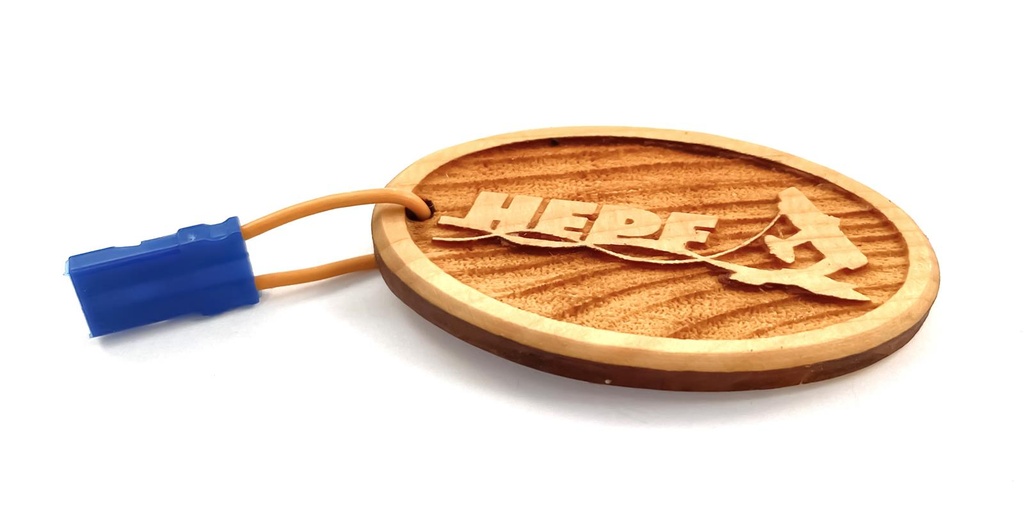 HEPF Bindestecker Bind Plug für JETI Empfänger mit elegantem Holzanhänger