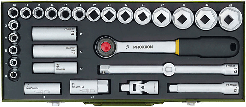 PROXXON Steckschlüsselsatz 1/2" (29-teilig)