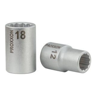 PROXXON 1/2"- Vielzahn-Steckschlüsseleinsatz 12-kant, 19 mm
