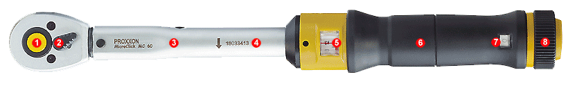PROXXON MicroClick-Drehmomentschlüssel MC 60, 12 - 60 Nm, 3/8"