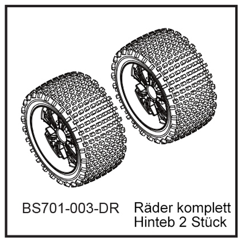 Räder komplett Hi (2 Stück) - BEAST BX