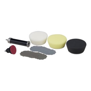 PROXXON Profi-Schleif- und Polierset mit Schleifteller Ø 30 mm und 80 mm Verlängerung