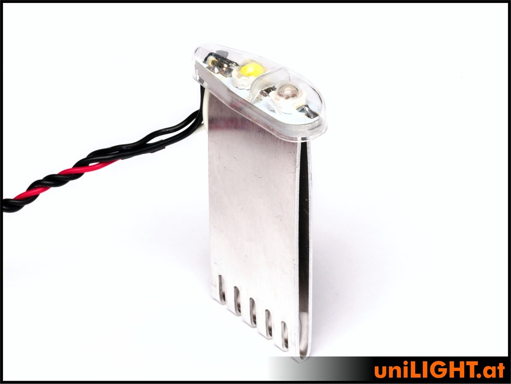 11mm DUAL Navigation + Blitzlicht, 16Wx2,T-Fuse (RotWeiss)