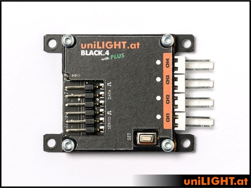 uniLIGHT 4-Kanal PLUS, BLACK.4+