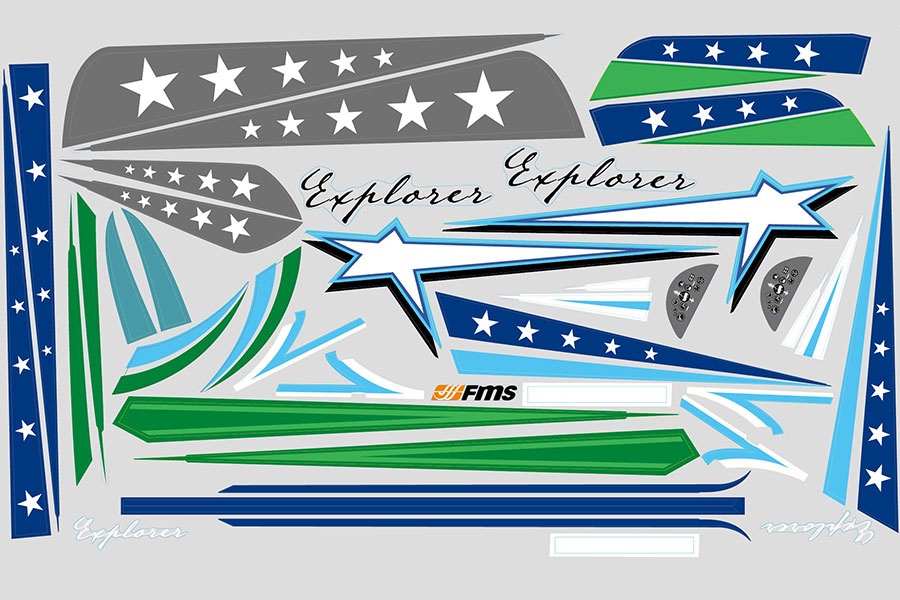FMS F3A Explorer - Dekorbogen