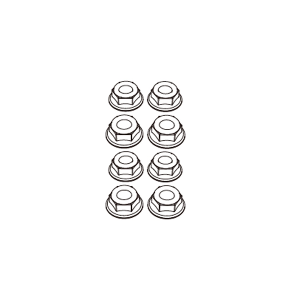 Radmutter 4mm 8ST