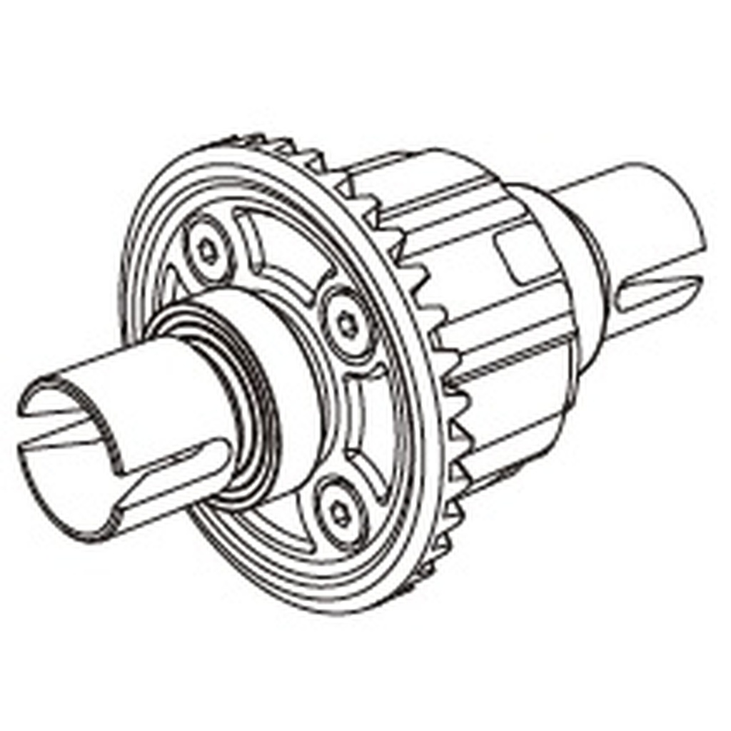 Differential hinten komplett