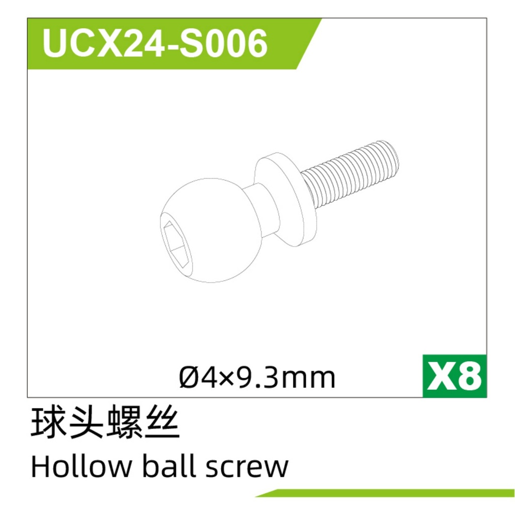 °4*9.3Hollow ball screw(8pcs) UCX2401 & UCX2402