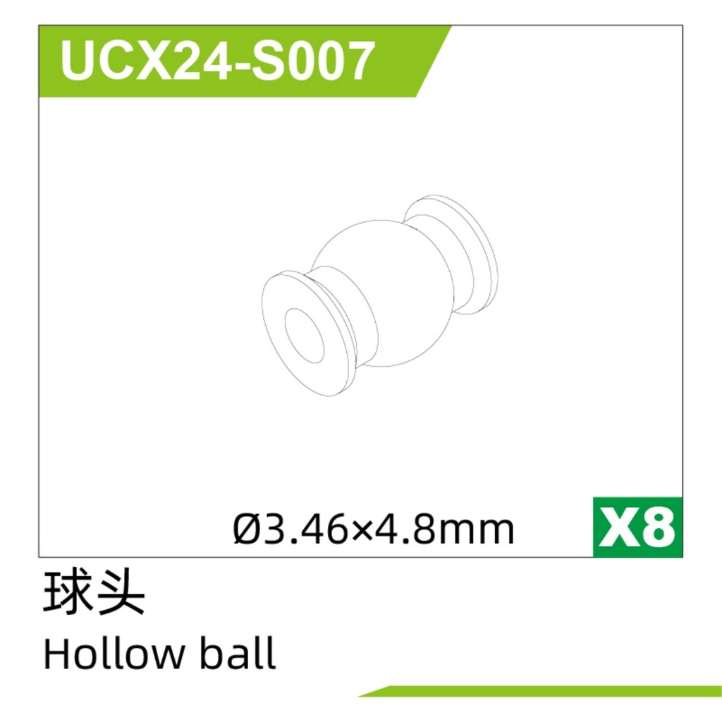 °3.5*4.8Hollow ball screw(8pcs) UCX2401 & UCX2402