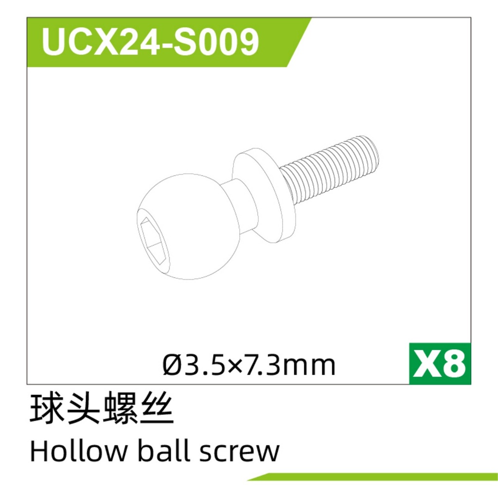 °3.5*7.3Hollow ball screw(8pcs) UCX2401 & UCX2402