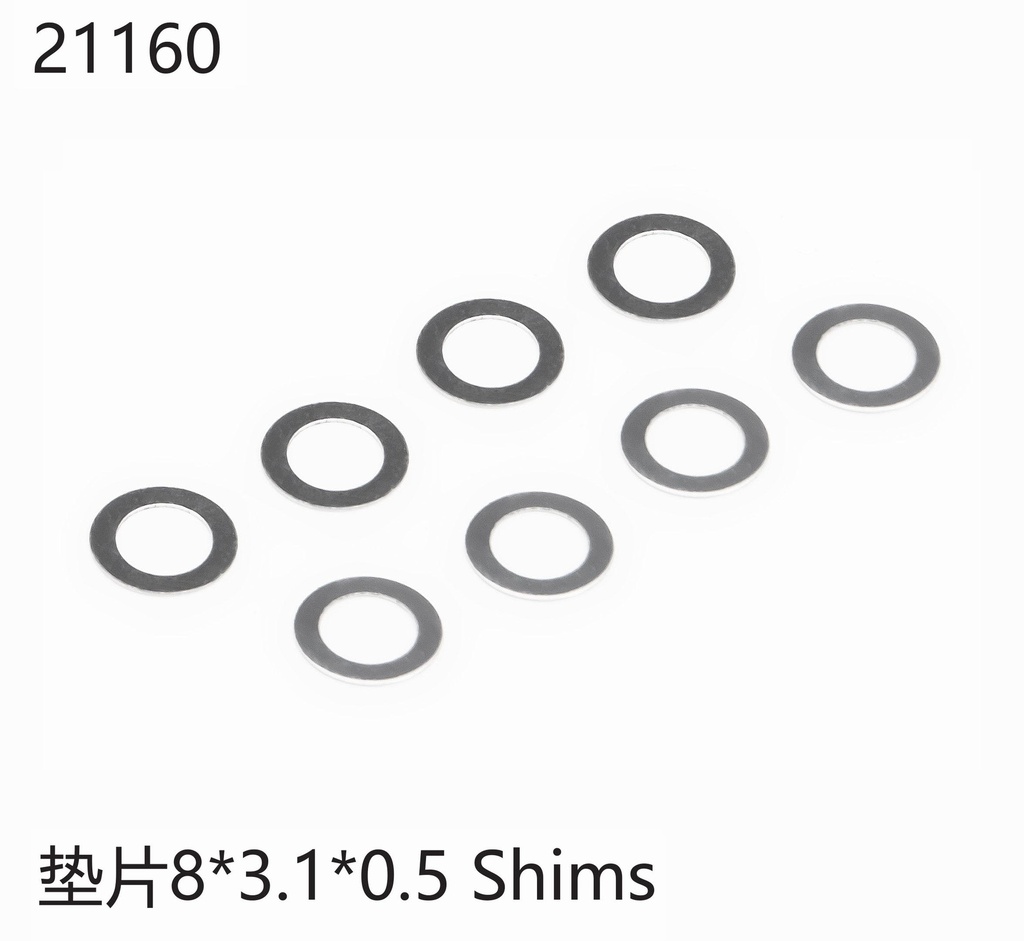 Shim Scheiben 8x3.1x0.5mm