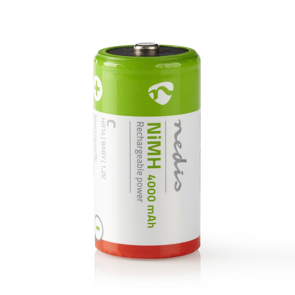 Wiederaufladbarer Ni-MH-Akku C | 1.2 V DC | 4000 mAh | vorgeladen | 2-Pack | HR14