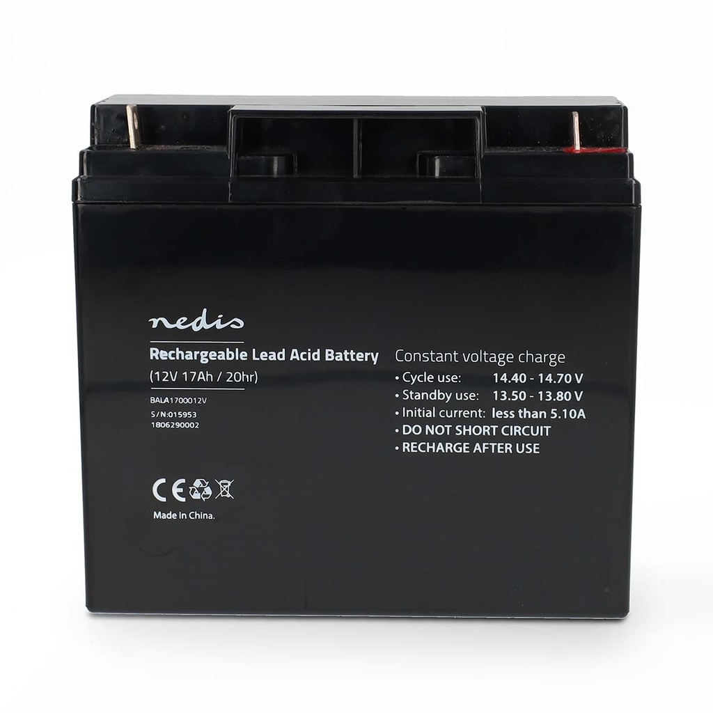 Wiederaufladbare Blei-Säure-Batterie | Lead-Acid | Wiederaufladbar | 12 V | 17000 mAh