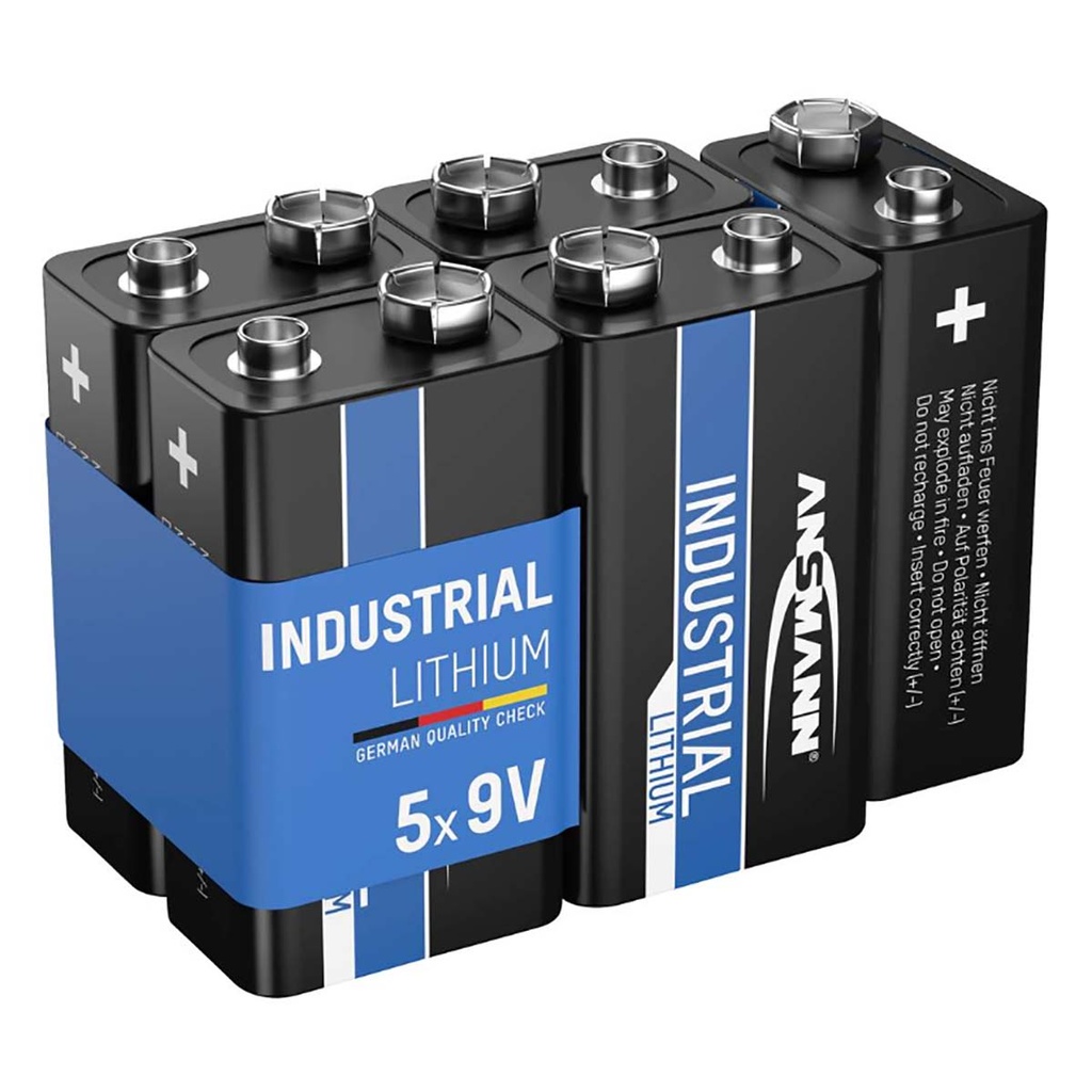 9V-Batterie, 1,5V, 5 Stück