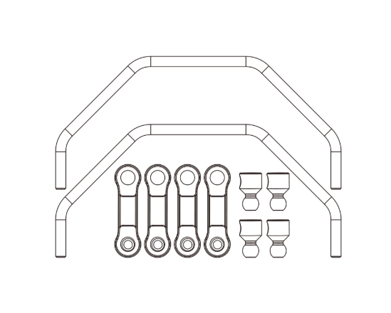 Anti-Roll-Bar vorne/hinten 1:10 Onroad Hyper Go