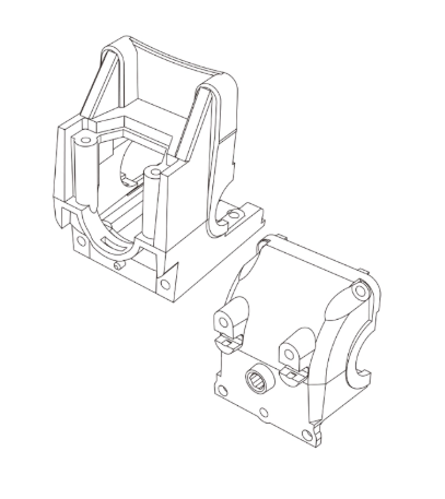 Hintere Getriebebox 1:10 Onroad Hyper Go