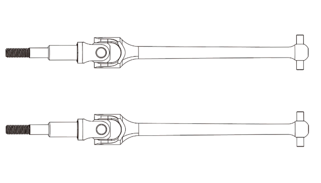 CVD-Antriebswellen 2 Stück Hyper Go TX10