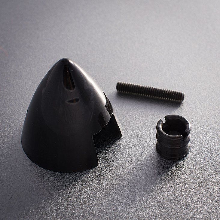 Cox .049/.051 Kunststoff Spinner schwarz mit Hub 31,5mm