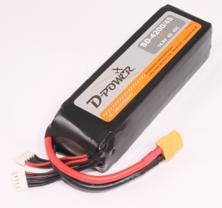 B-WARE - D-Power SD-4200 4S Lipo (14,8V) 45C - mit XT-60 Stecker - B-WARE