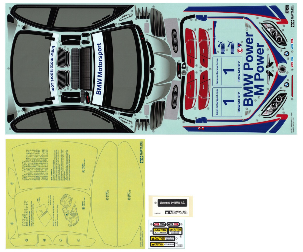 Sticker-Beutel BMW M3 GT2 2009 58449