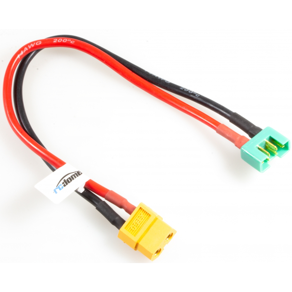 rc-dome Ladekabel XT60 Buchse zu MULTIPLEX Stecker 20cm 14 AWG