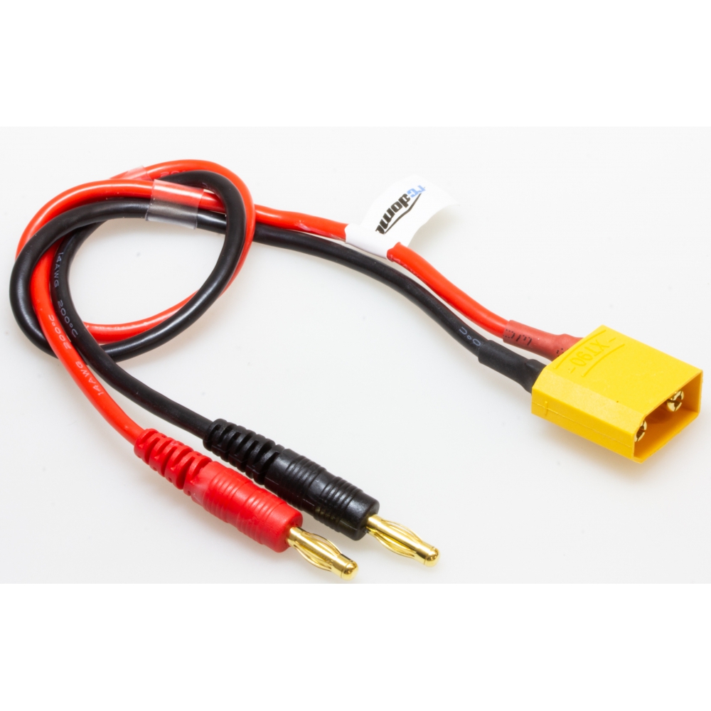 rc-dome Ladekabel 4mm Goldstecker zu XT90 Stecker 14AWG 30cm