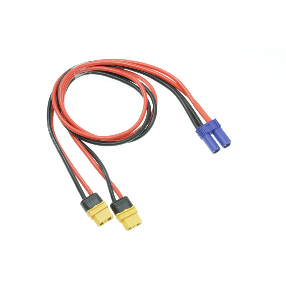 rc-dome Anschlusskabel 2*XT60 Buchse auf EC5 Buchse 14AWG 500mm