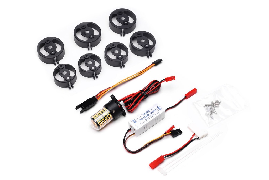 Freewing Universal Tail Flame Afterburner LED Lights V2 for 70/80/90mm EDF Jets – Universal Fit