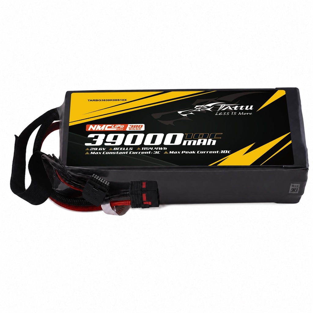 Tattu Semi-solid State 380Wh/kg 39000mAh 10C 29.6V 8S1P LiPo Battery Pack with QS8-S plug